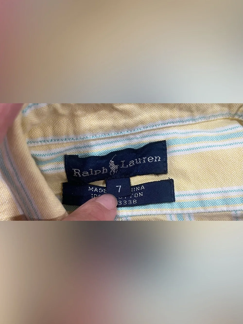 Ralph Lauren Yellow Oxford & Blue Striped Button-Down Shirt - Kids